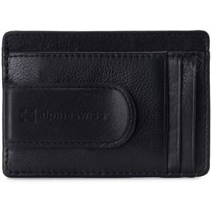 Alpine Swiss Mens RFID Money Clip Leather Minimalist Wallet Card Case ID Window